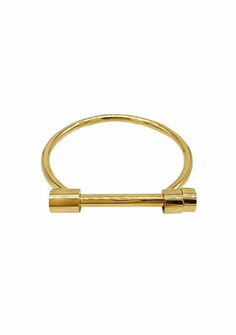 Jewelry * | Cheap Adornia Screw Cuff Gold