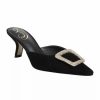 Shoes * | New Sam Edelman Brit Kitten Heeled Mules Black Suede