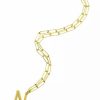 Jewelry * | Buy Adornia Initial Neckalce With Paperclip Link Chain 14K Yellow Vermeil .925 Sterling Silver Gold