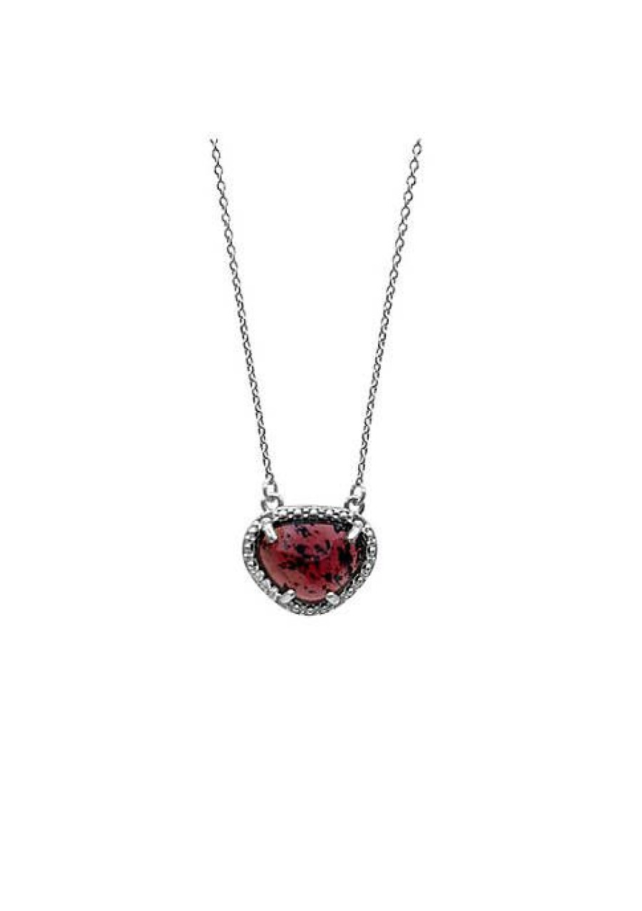 Jewelry * | Best Reviews Of Adornia January Birthstone Necklace Garnet Silver