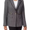 Jeans * | Best Reviews Of Sam Edelman Women'S Margot Blazer Black/Mayberry Plaid