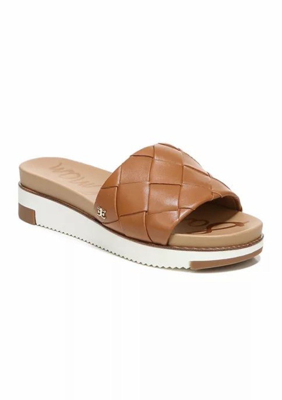 Shoes * | Top 10 Sam Edelman Adaley Slide Sandals Saddle