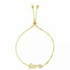 Jewelry * | Buy Adornia Love Bolo Braclet 14K Yellow Vermeil Crystal Gold