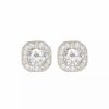 Jewelry * | Hot Sale Adornia Vintage Crystal Halo Studs .925 Sterling Silver