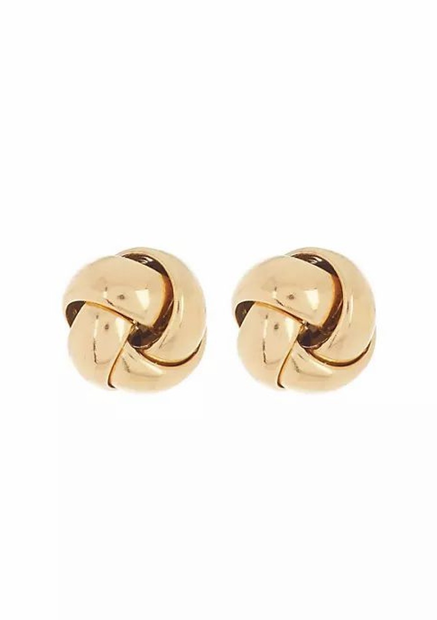 Jewelry * | Cheapest Adornia Knot Stud Earrings Yellow Vermeil .925 Sterling Silver Gold