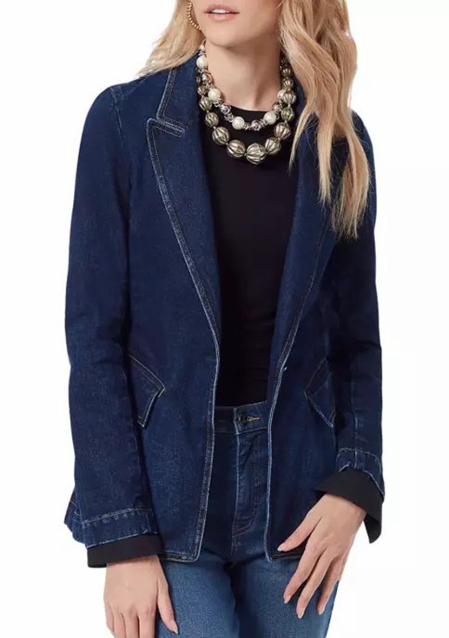 Jeans * | Discount Sam Edelman Margot Single Button Blazer Atlantic