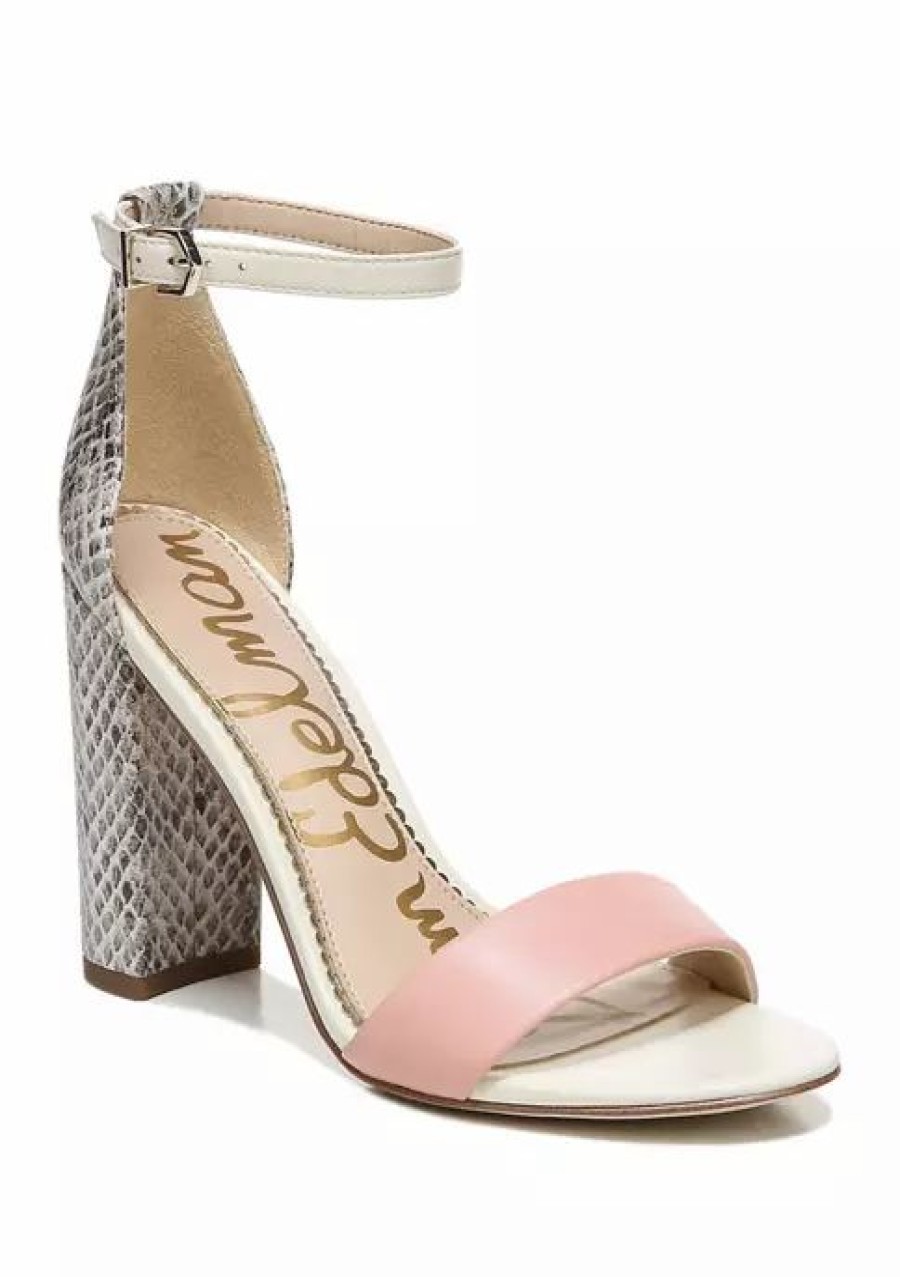 Shoes * | Best Sale Sam Edelman Yaro Block Heel Sandals Rose