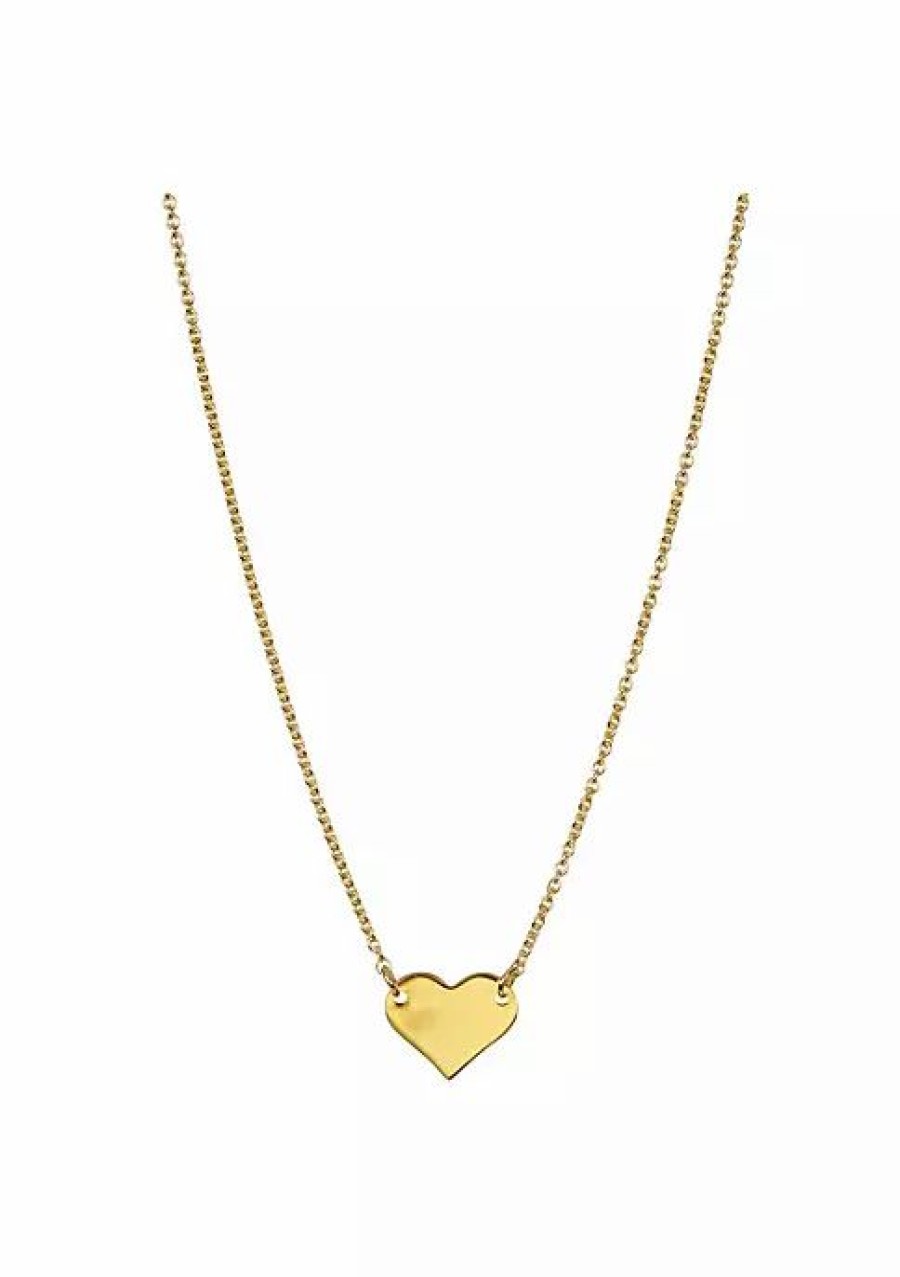 Jewelry * | Brand New Adornia Heart Pendant Necklace 14K Yellow Vermeil .925 Sterling Silver Gold