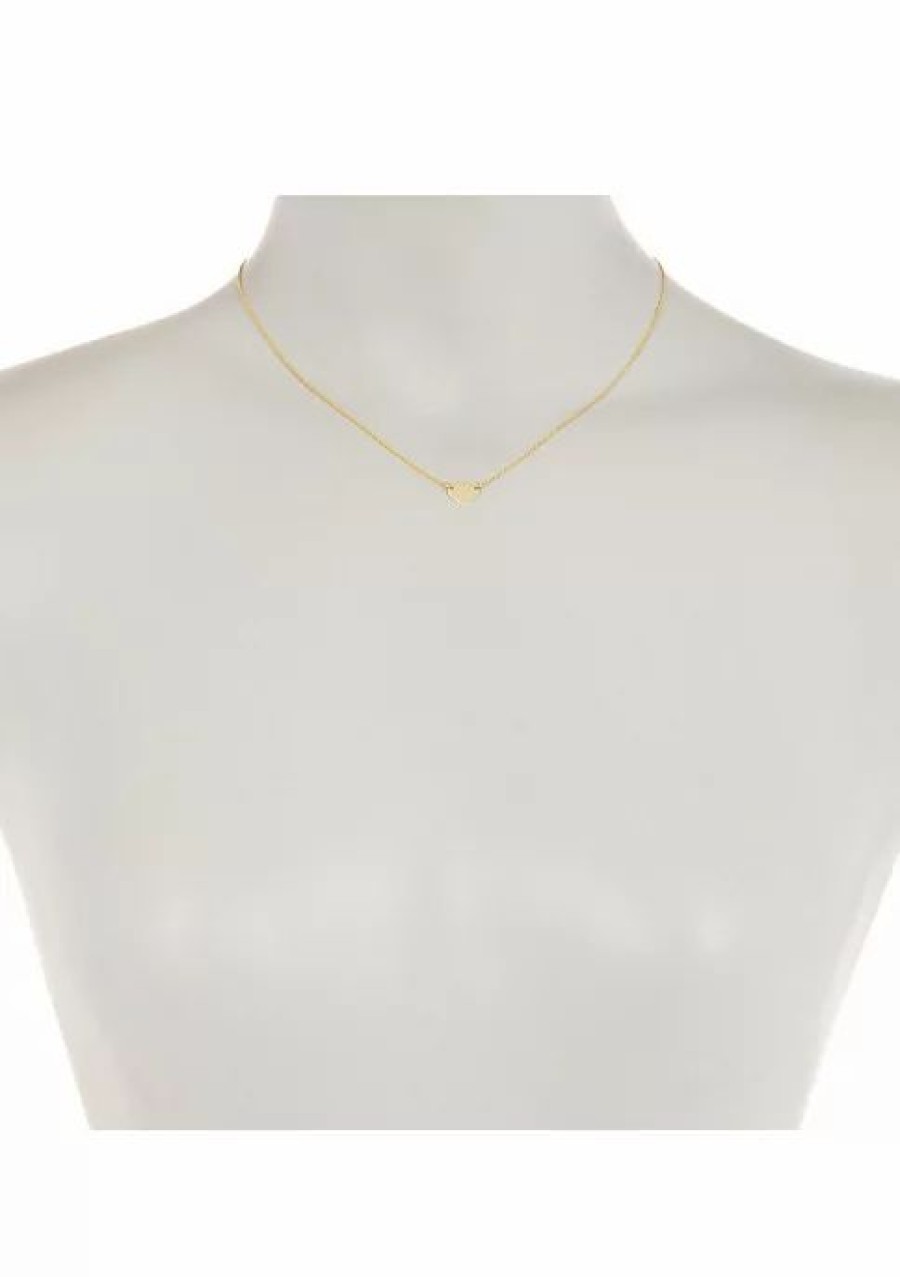 Jewelry * | Brand New Adornia Heart Pendant Necklace 14K Yellow Vermeil .925 Sterling Silver Gold