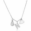 Jewelry * | Buy Adornia Three Charm Necklace Moonstone .925 Sterling Silver White