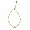 Jewelry * | Brand New Adornia Interlocking Circles Bracelet Yellow Plated Vermeil .925 Sterling Silver Gold