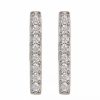 Jewelry * | Coupon Adornia Swarovski Crystal Bar Studs Silver