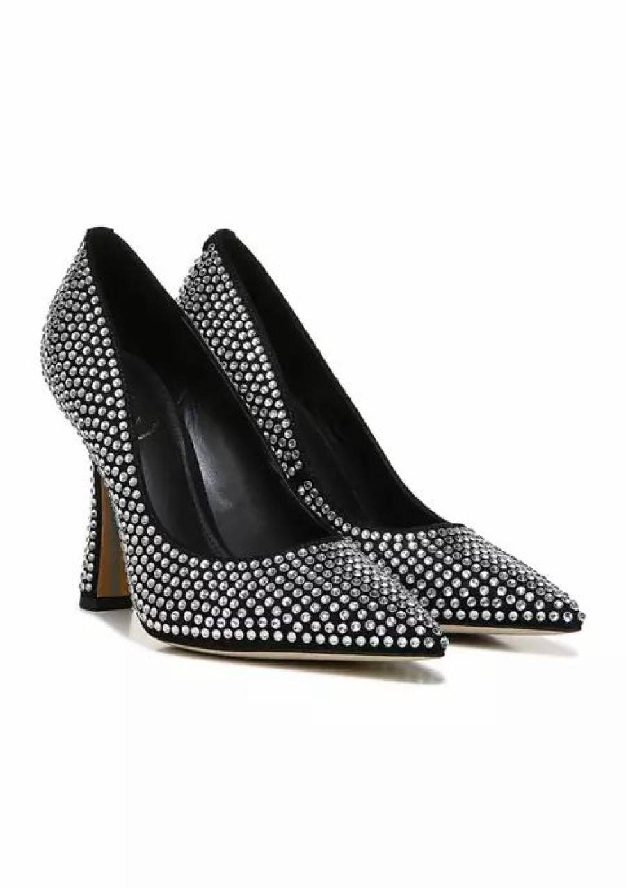 Shoes * | New Sam Edelman Antoniaglitz Pump Black Suede