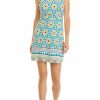 Jeans * | Best Reviews Of Sam Edelman Women'S Sleeveless Mediterranean Mosaic Print Shift Dress Green Multi