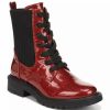 Shoes * | Hot Sale Sam Edelman Youth Girls Lydell Booties Red