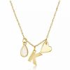 Jewelry * | New Adornia Three Charm Necklace Moonstone Yellow Gold Vermeil .925 Sterling Silver White