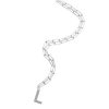 Jewelry * | Top 10 Adornia Initial Neckalce With Paperclip Link Chain White Rhodium .925 Sterling Silver