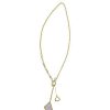 Jewelry * | Coupon Adornia Mixed Chain Toggle Y- Ginko Leaf Drop Necklace Gold