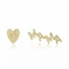 Jewelry * | Coupon Adornia Mama Curved Mismatched Earring Pair Set Yellow Plated Brass Gold