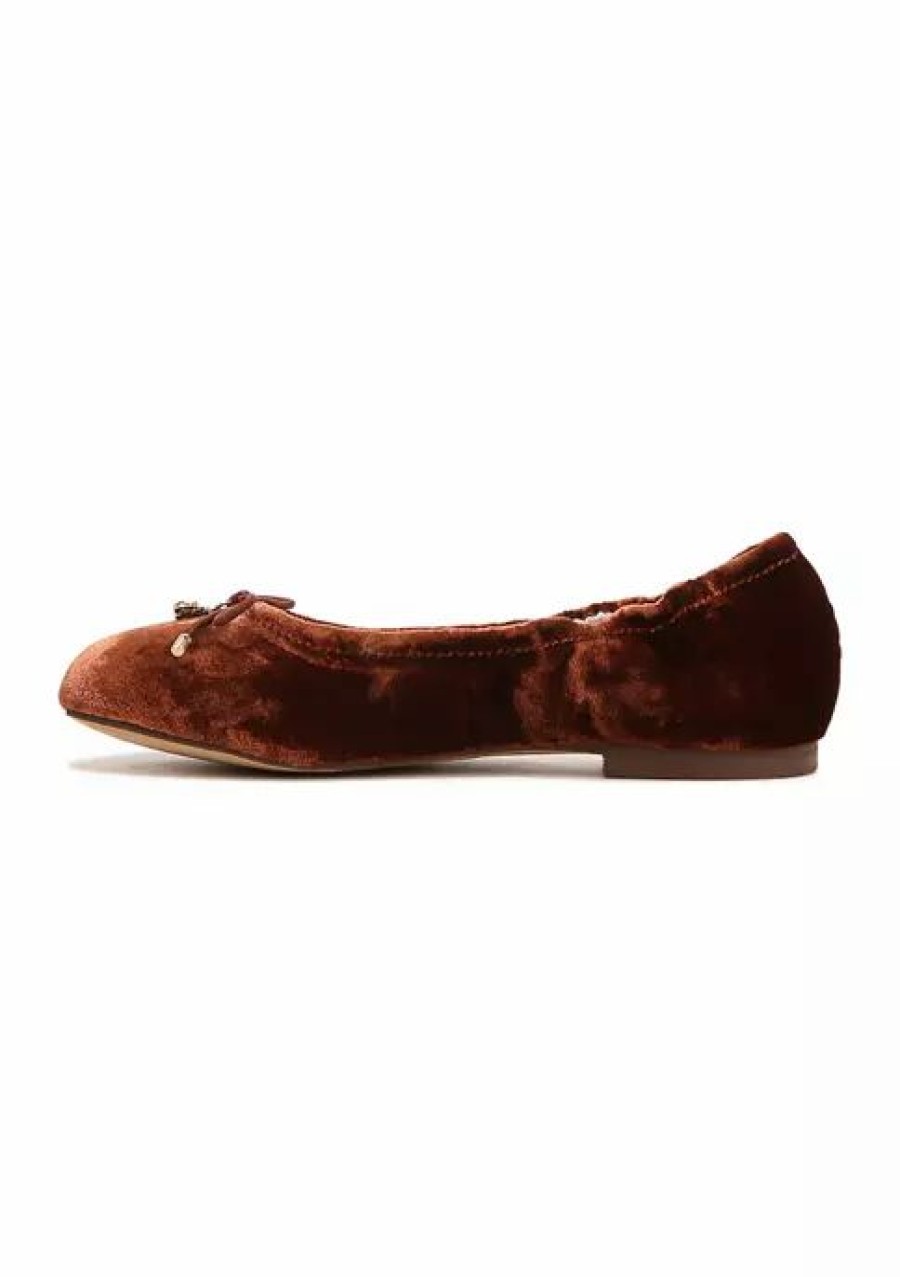 Shoes * | Cheap Sam Edelman Youth Girls Felicia Flats Warm Copper