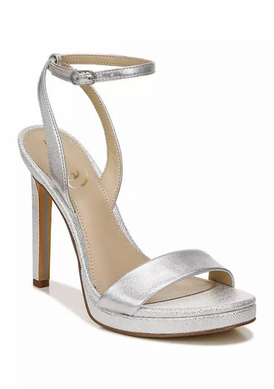 Shoes * | Cheap Sam Edelman Jade Platform Heel Sandals Silver