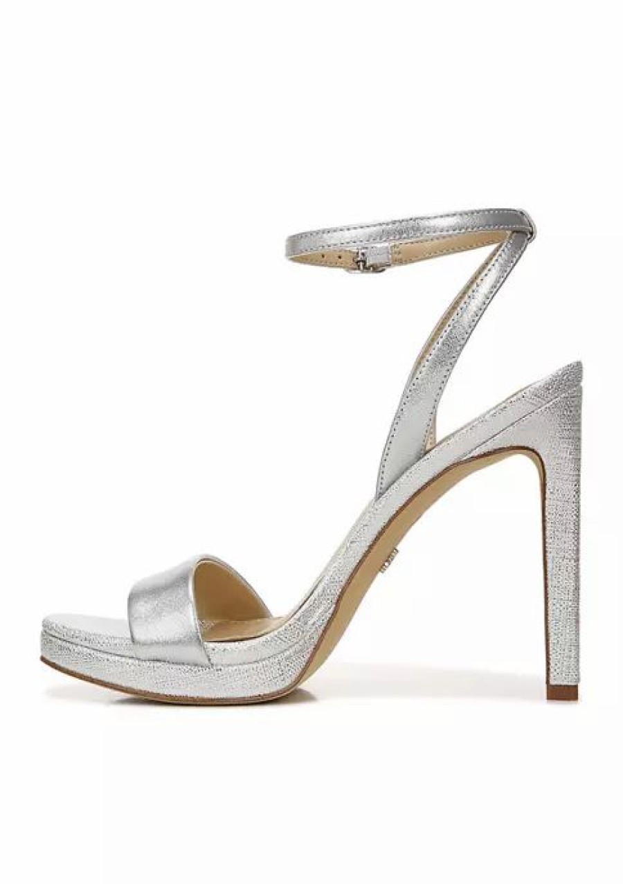 Shoes * | Cheap Sam Edelman Jade Platform Heel Sandals Silver