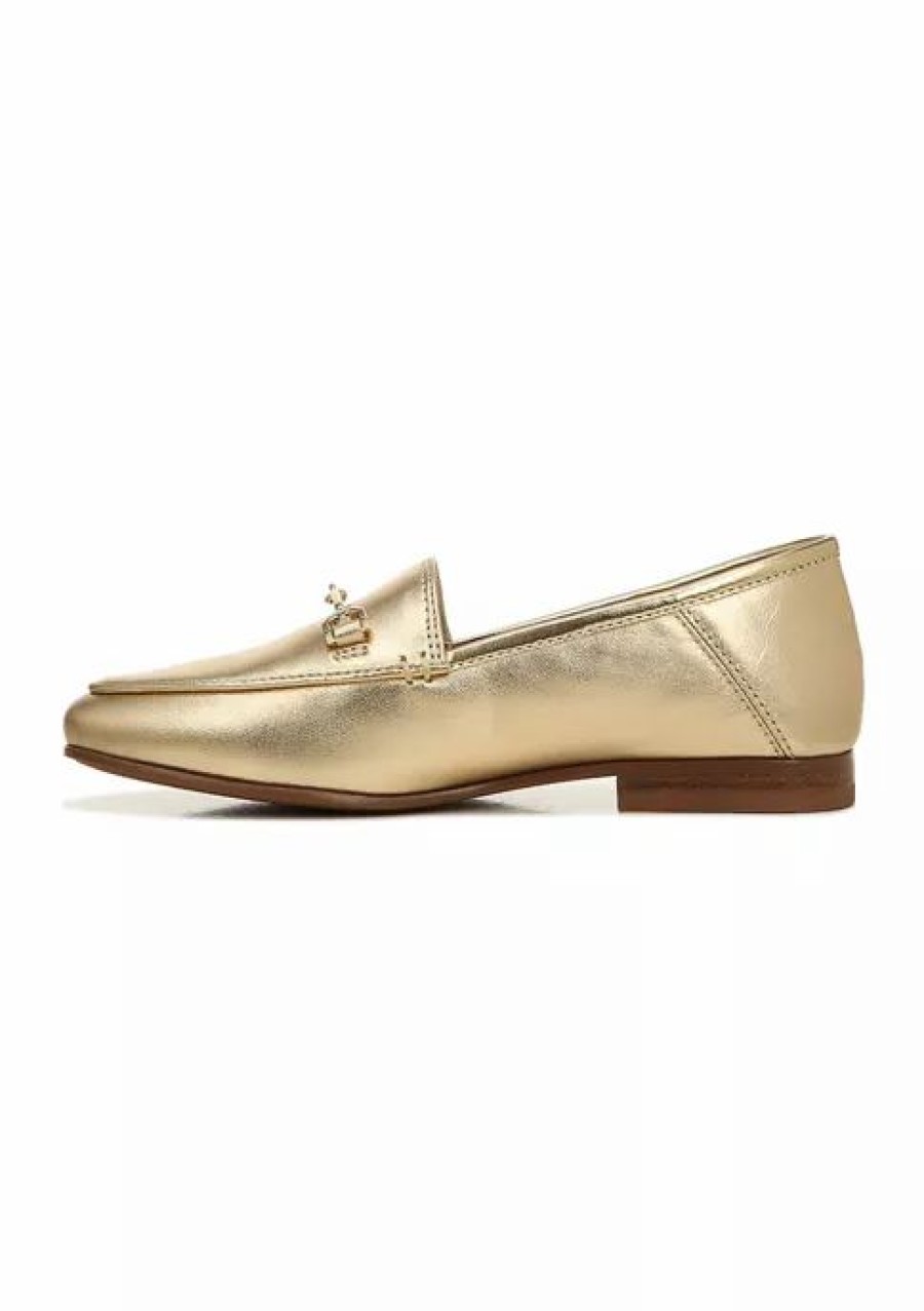 Shoes * | Promo Sam Edelman Loraine Mini Loafers Gold Leather