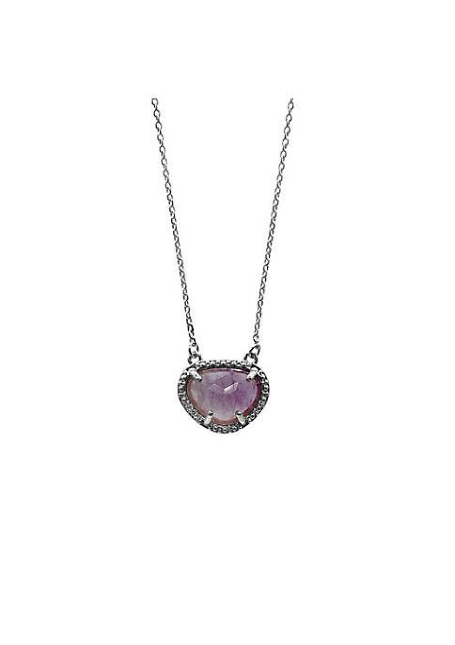 Jewelry * | Best Reviews Of Adornia February Birthstone Necklace Amethyst Silver