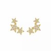 Jewelry * | Discount Adornia Crystal Starburst Studs 14K Yellow Vermeil .925 Sterling Silver Gold