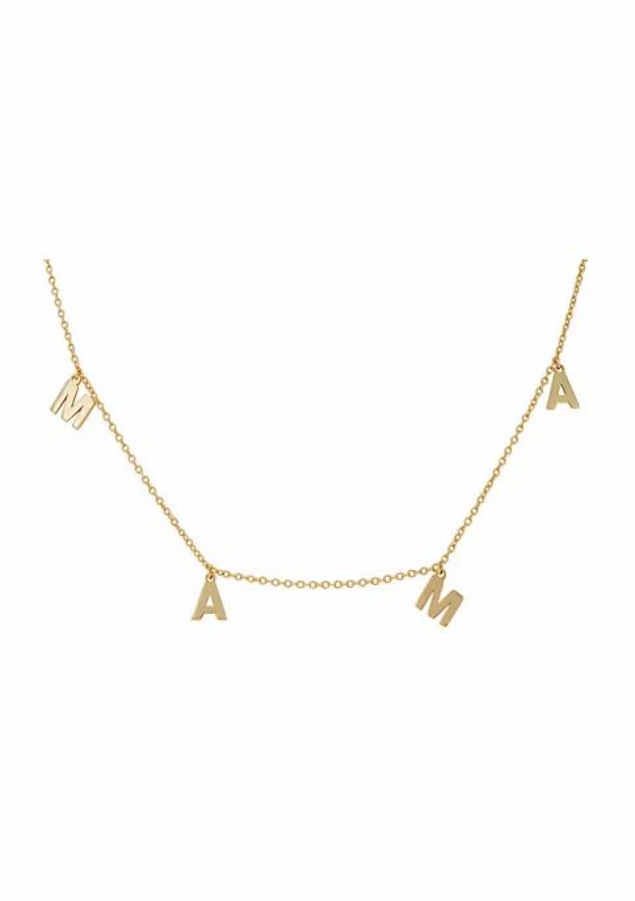 Jewelry * | Cheap Adornia Mama Neckalce 14K Yellow Vermeil Crystal Gold