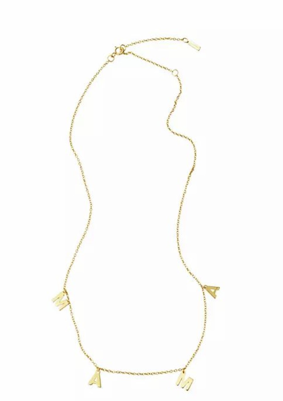 Jewelry * | Cheap Adornia Mama Neckalce 14K Yellow Vermeil Crystal Gold