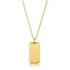 Jewelry * | Best Sale Adornia Dog Tag Necklace 24 Gold