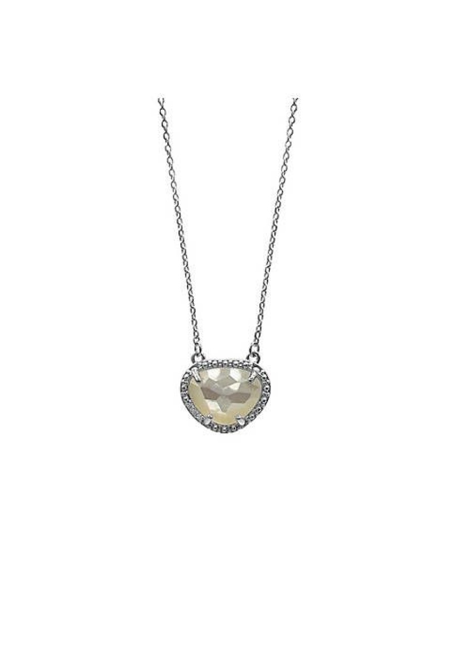 Jewelry * | Buy Adornia June Birthstone Necklace Pearl Silver