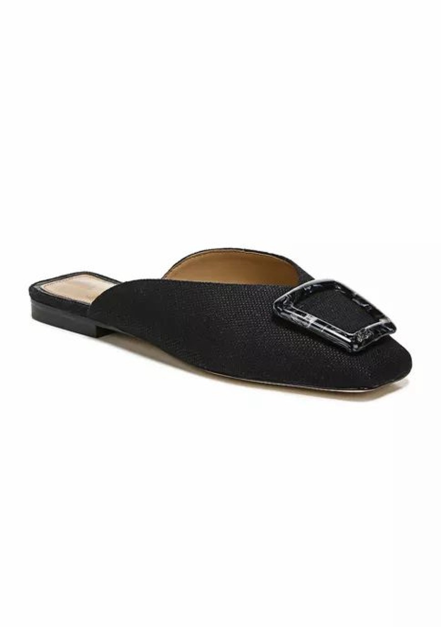 Shoes * | Hot Sale Sam Edelman Lavina Buckle Mules Black