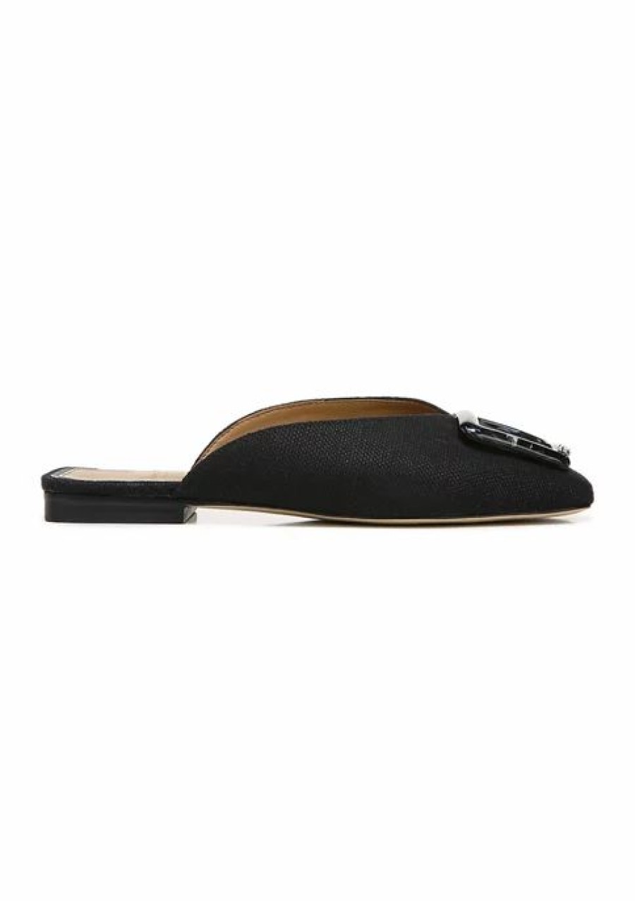 Shoes * | Hot Sale Sam Edelman Lavina Buckle Mules Black