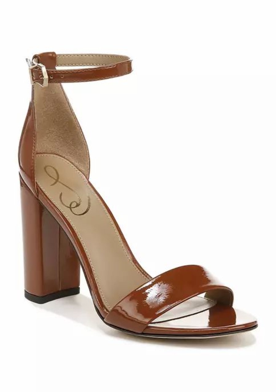 Shoes * | Hot Sale Sam Edelman Yaro Sandals Copper Patent