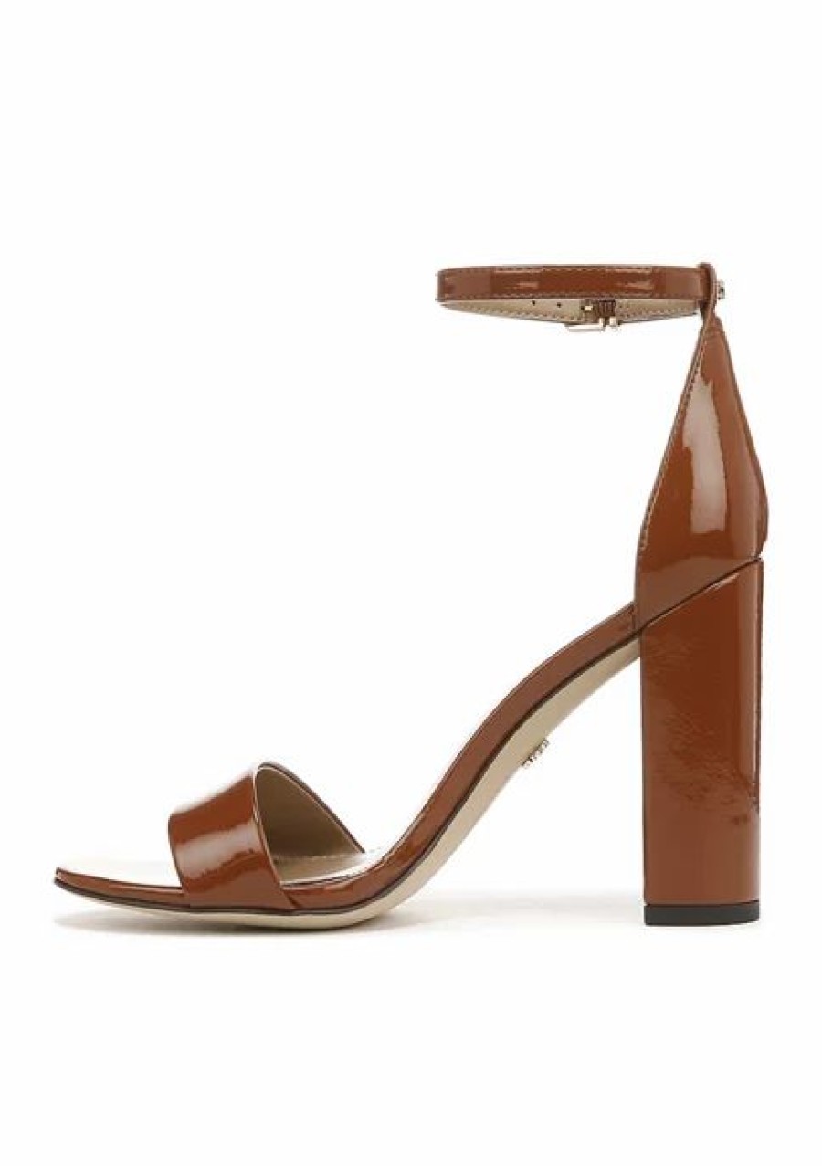 Shoes * | Hot Sale Sam Edelman Yaro Sandals Copper Patent