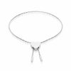 Jewelry * | Best Sale Adornia Heart Bolo Slider Bracelet White Rhodium Brass Silver