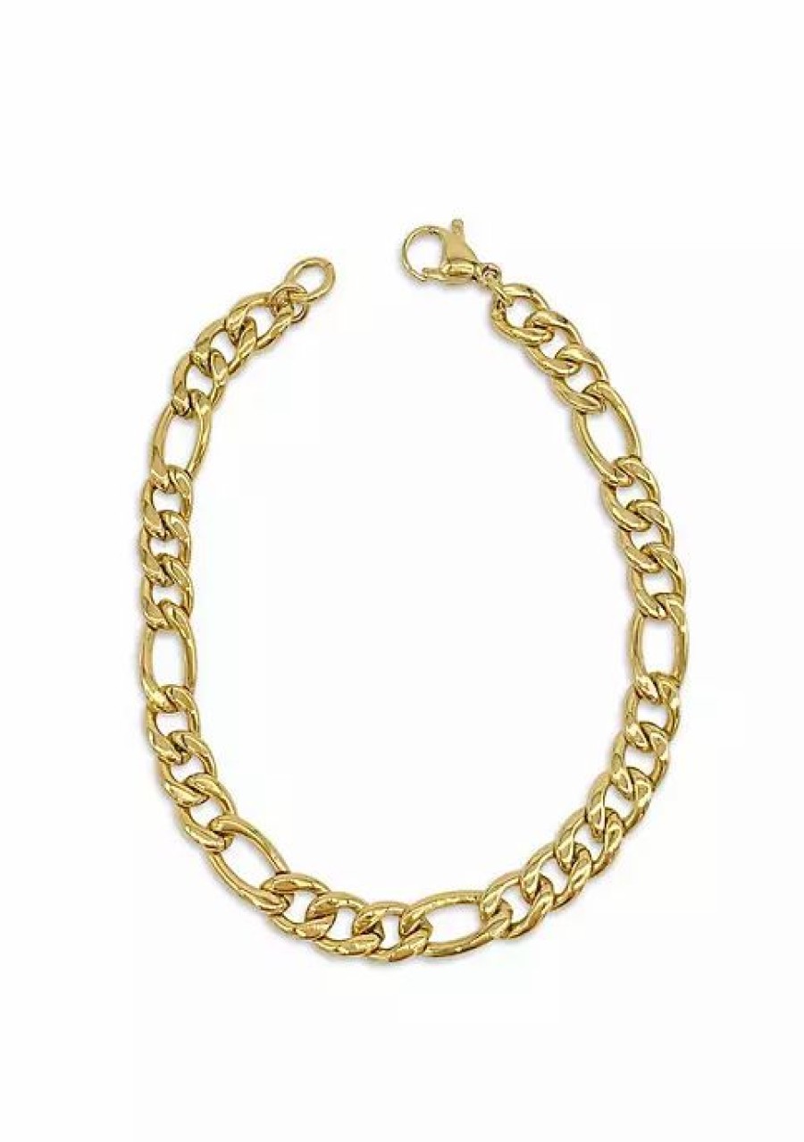 Jewelry * | Cheap Adornia 7Mm Figaro Chain Bracelet 9 Gold