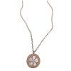 Jewelry * | Hot Sale Adornia Inlaid Floral Mother Of Pearl Necklace Rose Gold Pink