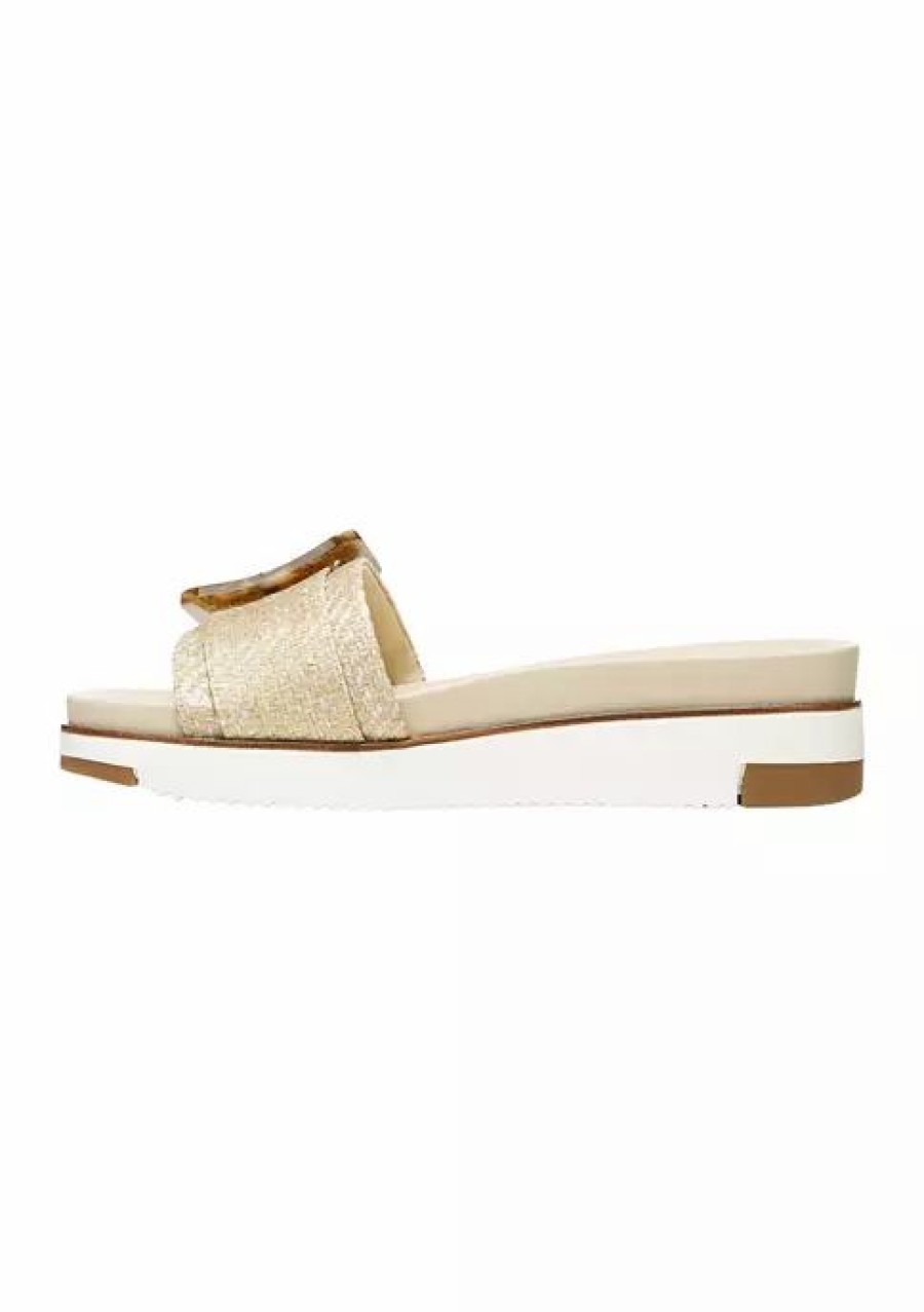 Shoes * | Wholesale Sam Edelman Ariane Slide Sandals Eggshell