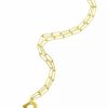 Jewelry * | Best Reviews Of Adornia Initial Neckalce With Paperclip Link Chain 14K Yellow Vermeil .925 Sterling Silver Gold