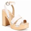 Shoes * | Best Sale Sam Edelman Rosalind Platform Heel Sandals Ivory