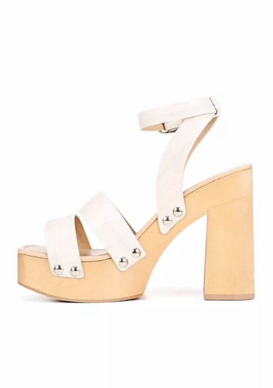 Shoes * | Best Sale Sam Edelman Rosalind Platform Heel Sandals Ivory