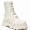 Shoes * | Buy Circus By Sam Edelman Larsa Shearling Combat Boots Ivory