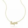 Jewelry * | Coupon Adornia Cursive Hope Necklace 14K Yellow Vermeil Crystal Gold