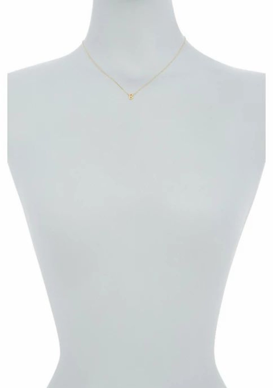 Jewelry * | Best Reviews Of Adornia Intitial Necklace Yellow Plated Vermeil .925 Sterling Silver Gold