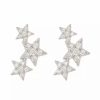 Jewelry * | Discount Adornia Crystal Starburst Studs .925 Sterling Silver