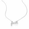 Jewelry * | Best Sale Adornia Cursive Faith Necklace Sterling Crystal Silver