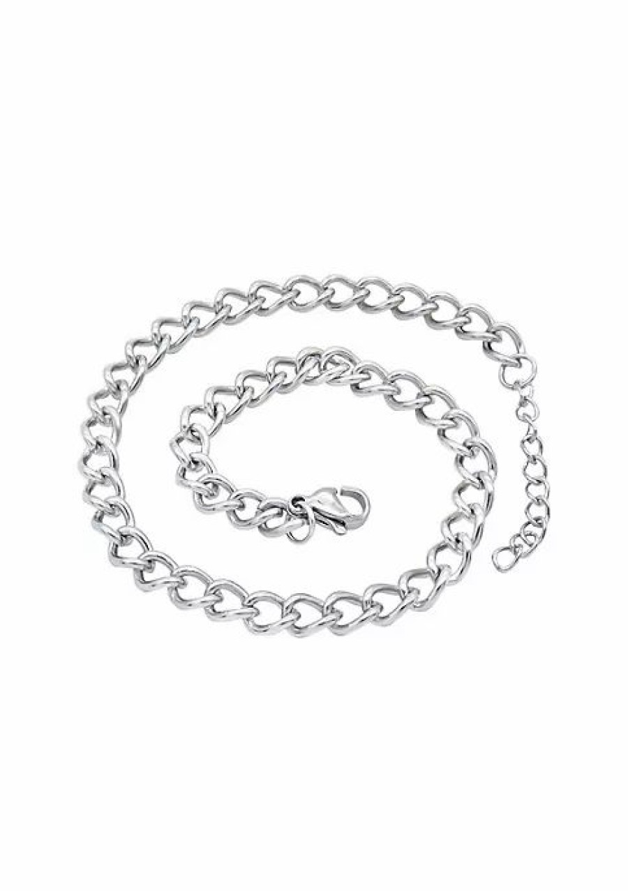 Jewelry * | New Adornia Curb Chain Anklet Silver